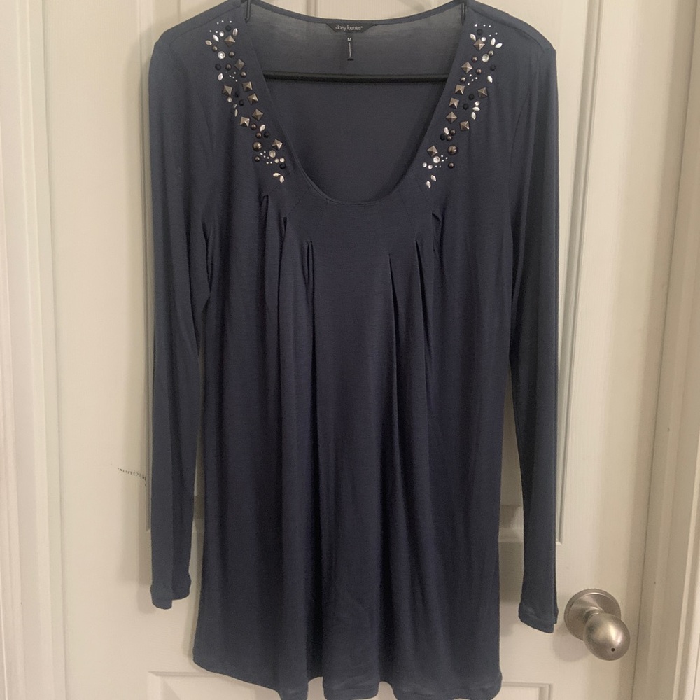 Grey beaded tunic